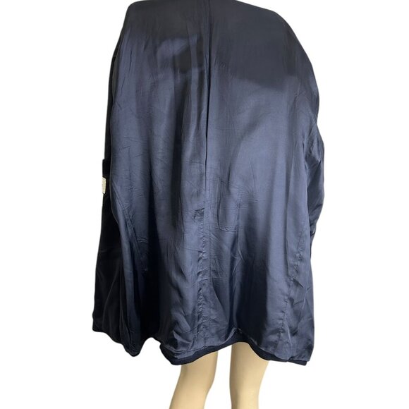 Hugo Boss Navy Blue Double-Breasted Blazer 46R Germany Wool Blend Al Capone Core - Picture 4 of 7